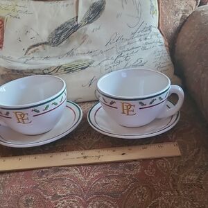 Polar Express Cups And Saucers Holiday 2004 Themed Teacup and Saucer Sets Two
